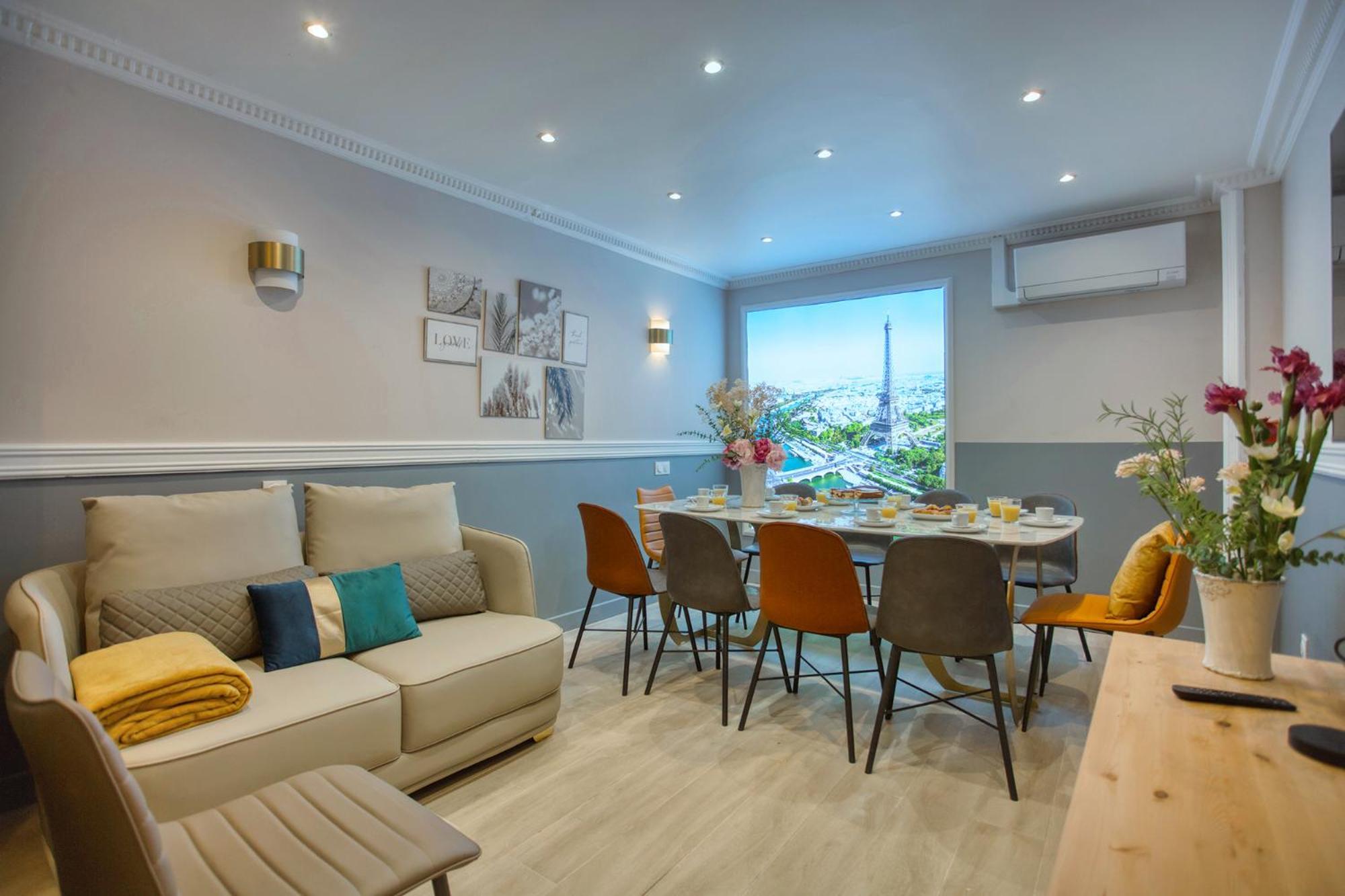 Elegant Triplex In Paris - Ideal For 10 - Aircon Buitenkant foto
